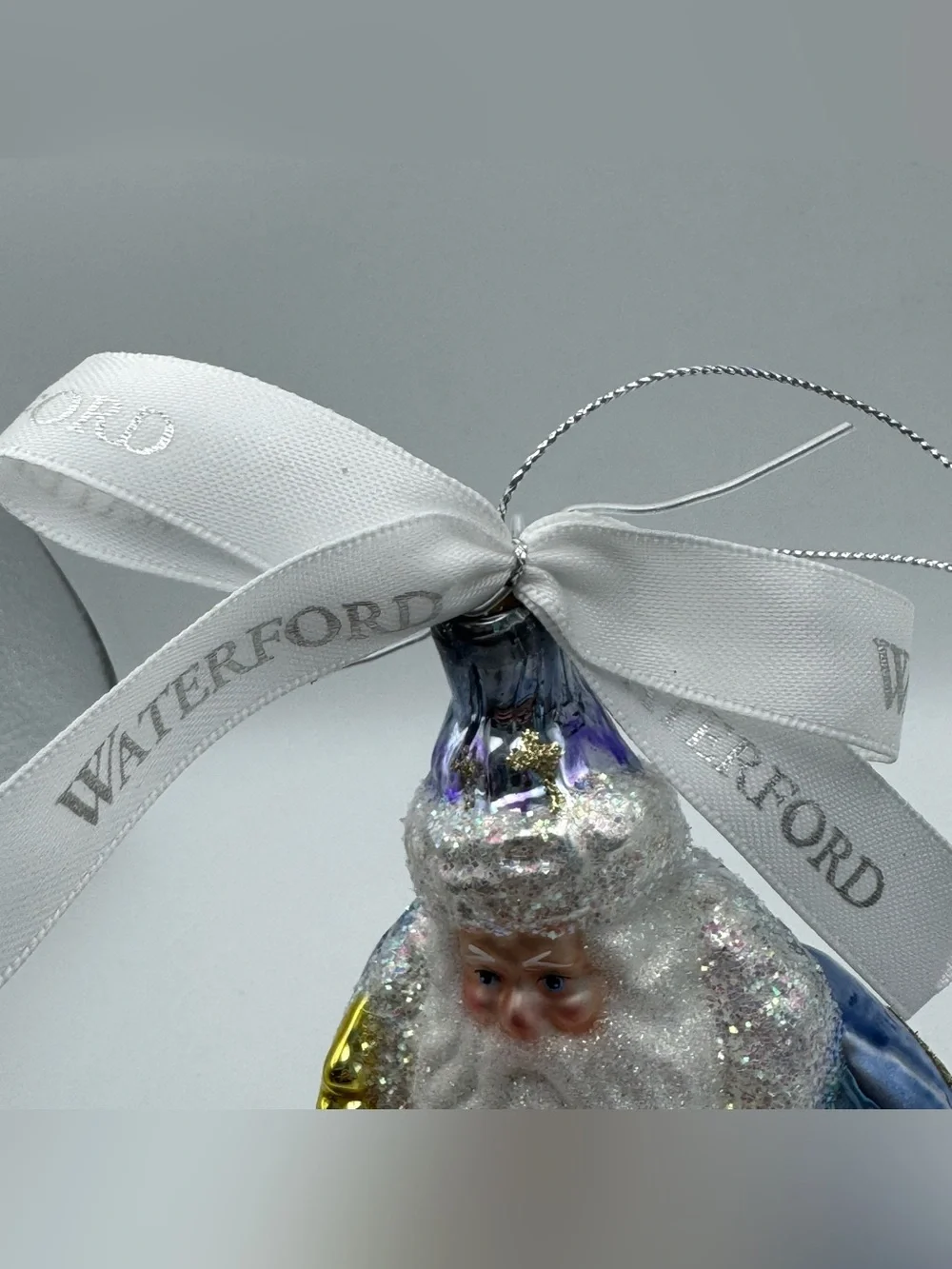 Waterford Holiday Heirlooms Frosty Santa Glass Christmas Ornament Handmade Czech